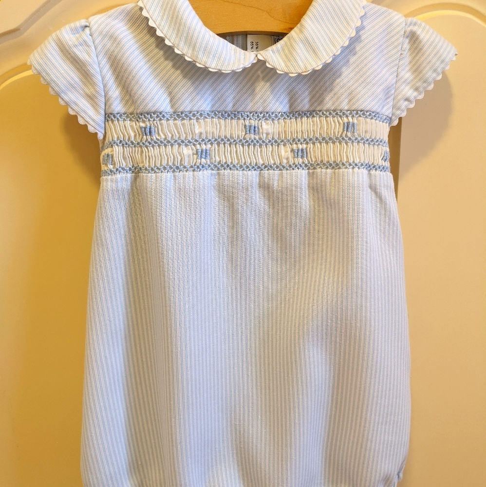 Ancar 9mo Blue/White Classic Romper
